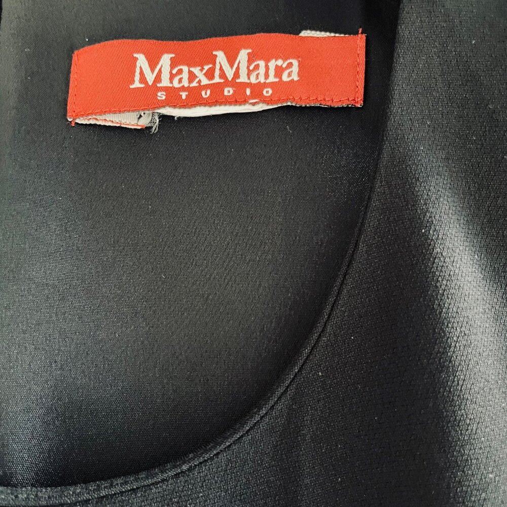 MAX MARA STUDIO BLACK WOOL SHEATH DRESS - SIZE 2 - Picture 6 of 10